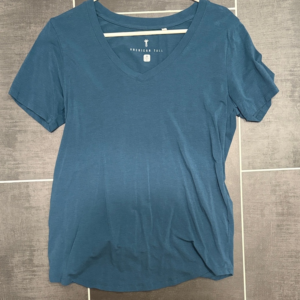 American Tall Women's Teal V-Neck Tee